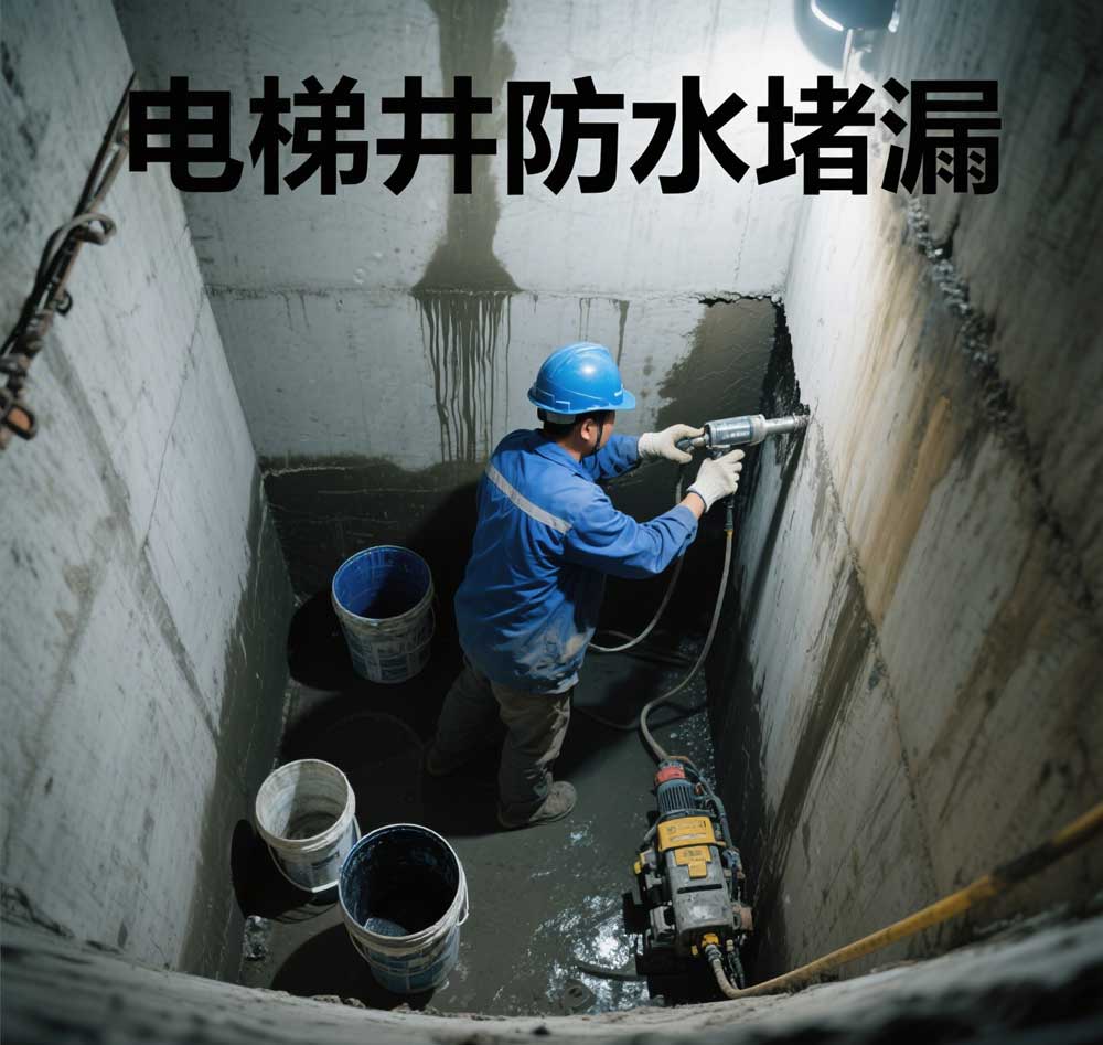 电梯井防水堵漏，四川专业电梯井漏水维修公司